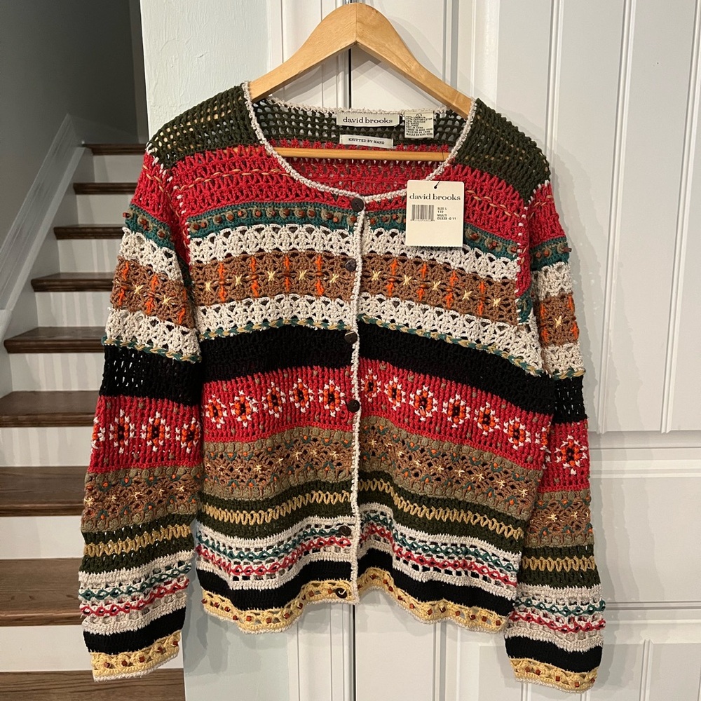 David Brooks Multicolor Striped Women's Cardigan
